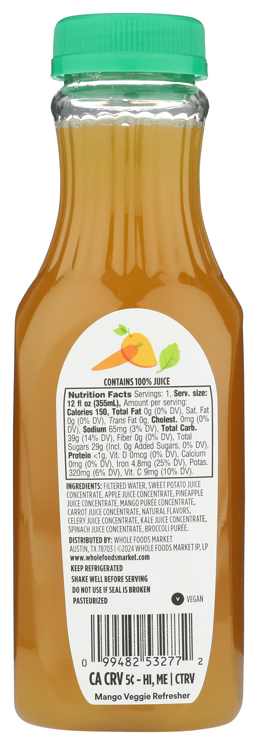 Mango Veggie Blend 12 Fl Oz 365 By Whole Foods Market