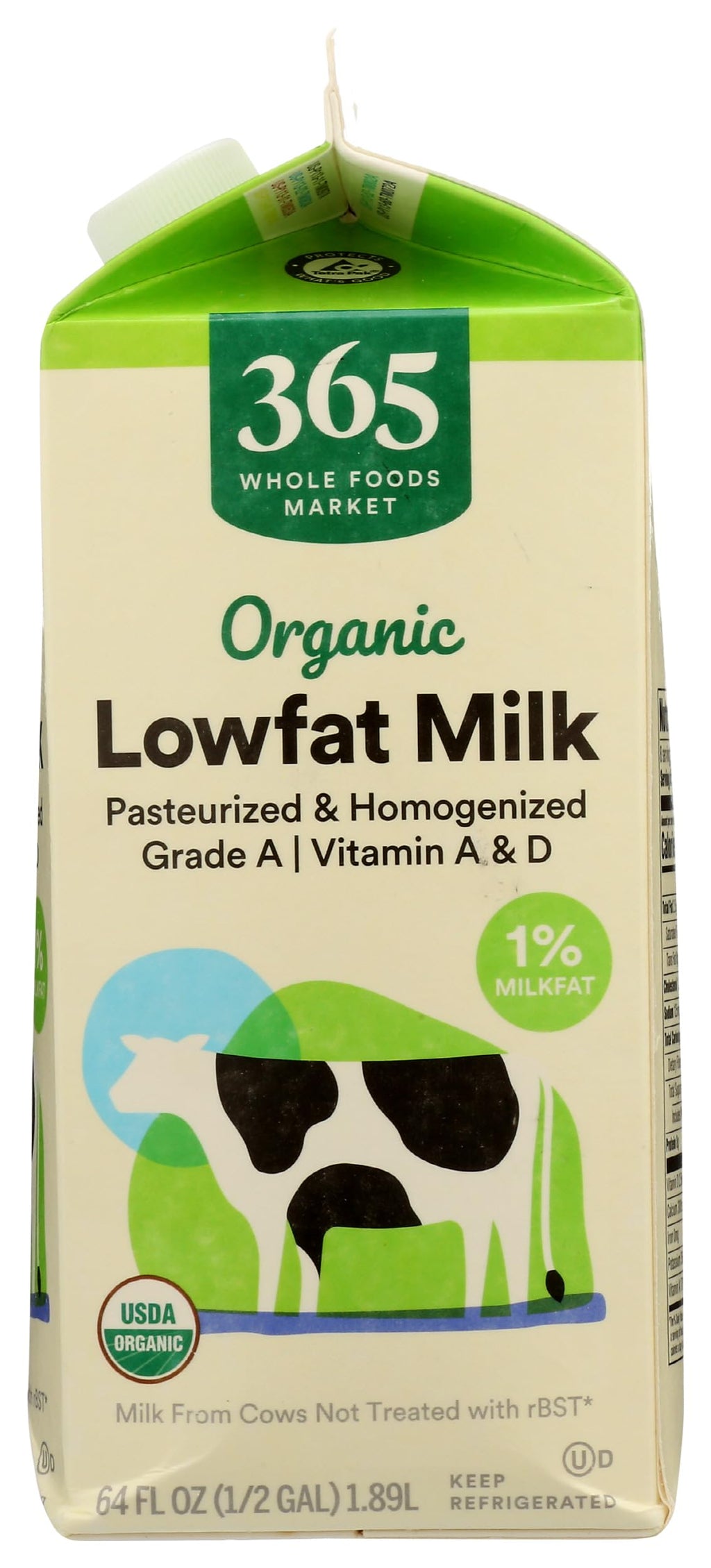 Organic Lowfat 1% Milk 64 Fl Oz 365 By Whole Foods Market