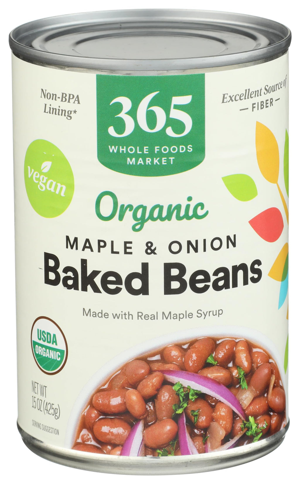 Organic Baked Beans Maple With Onion 15 Oz 365 By Whole Foods Market