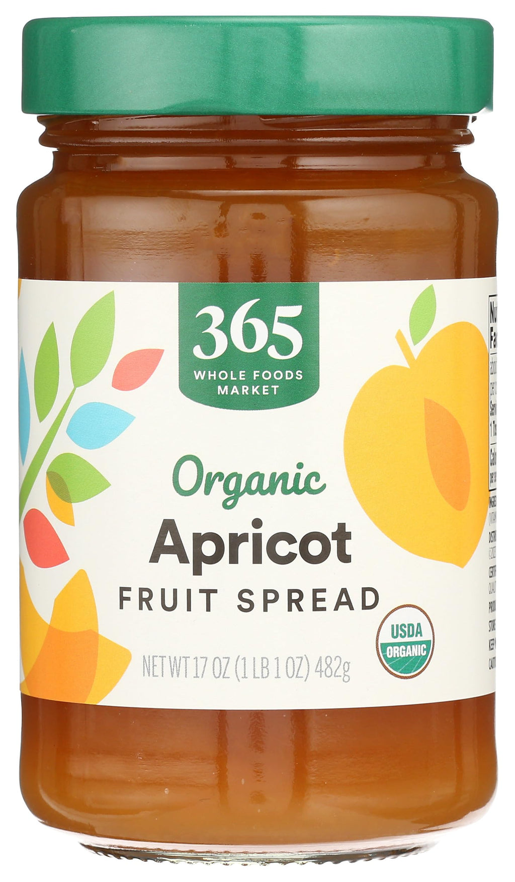 Organic Apricot Fruit Spread 17 Oz 365 By Whole Foods Market