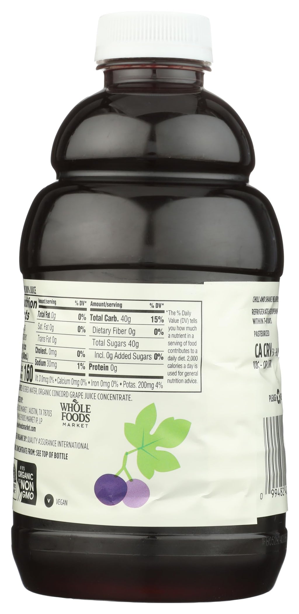 Organic Concord Grape Juice 32 Fl Oz 365 By Whole Foods Market