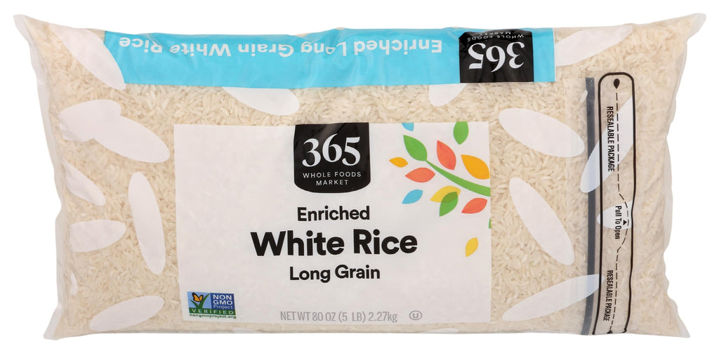 Enriched Long Grain White Rice 80 Oz 365 By Whole Foods Market
