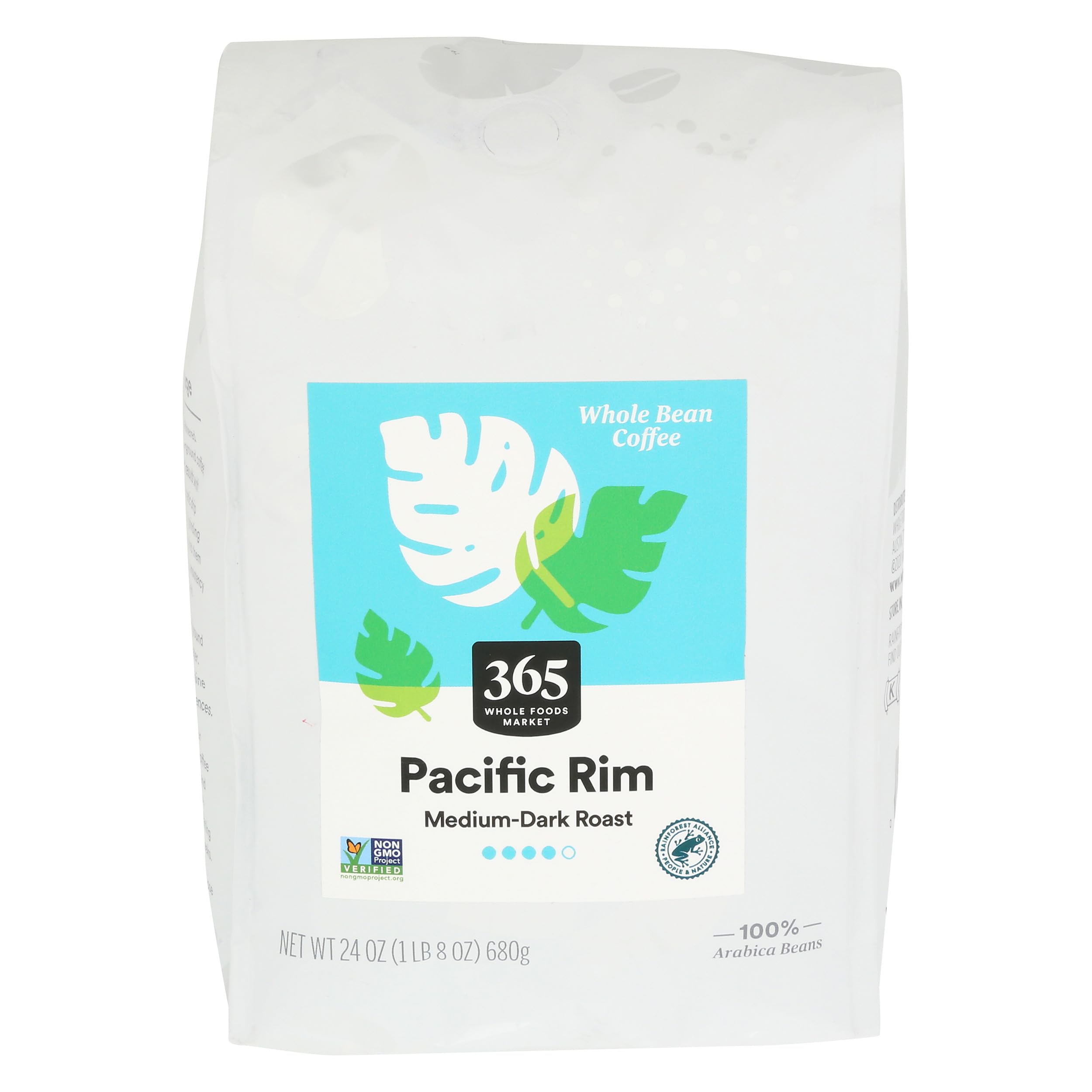 Organic Whole Bean Coffee Medium-Dark Roast 24 Oz 365 By Whole Foods Market