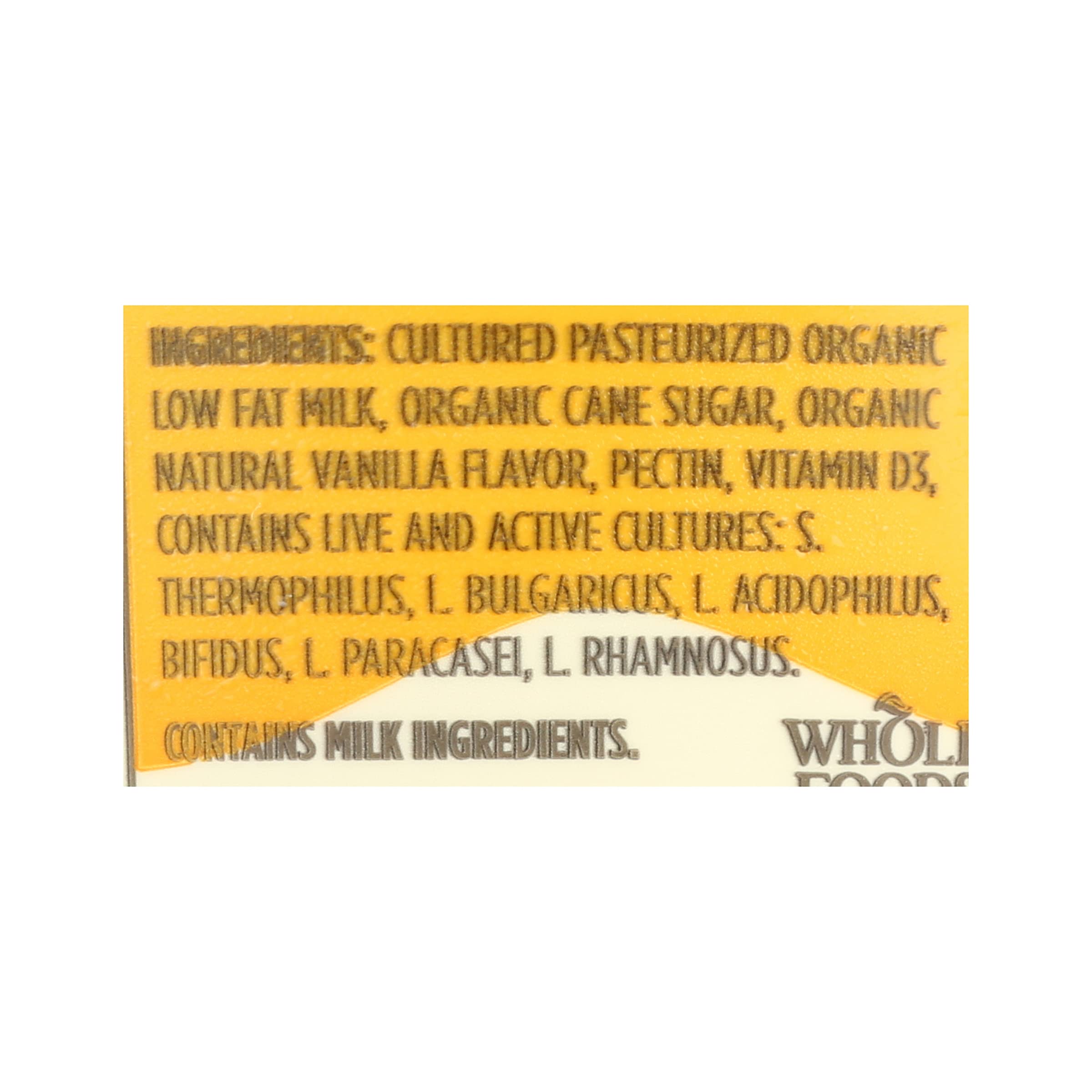 Organic Vanilla Low Fat Yogurt 32 Oz 365 By Whole Foods Market