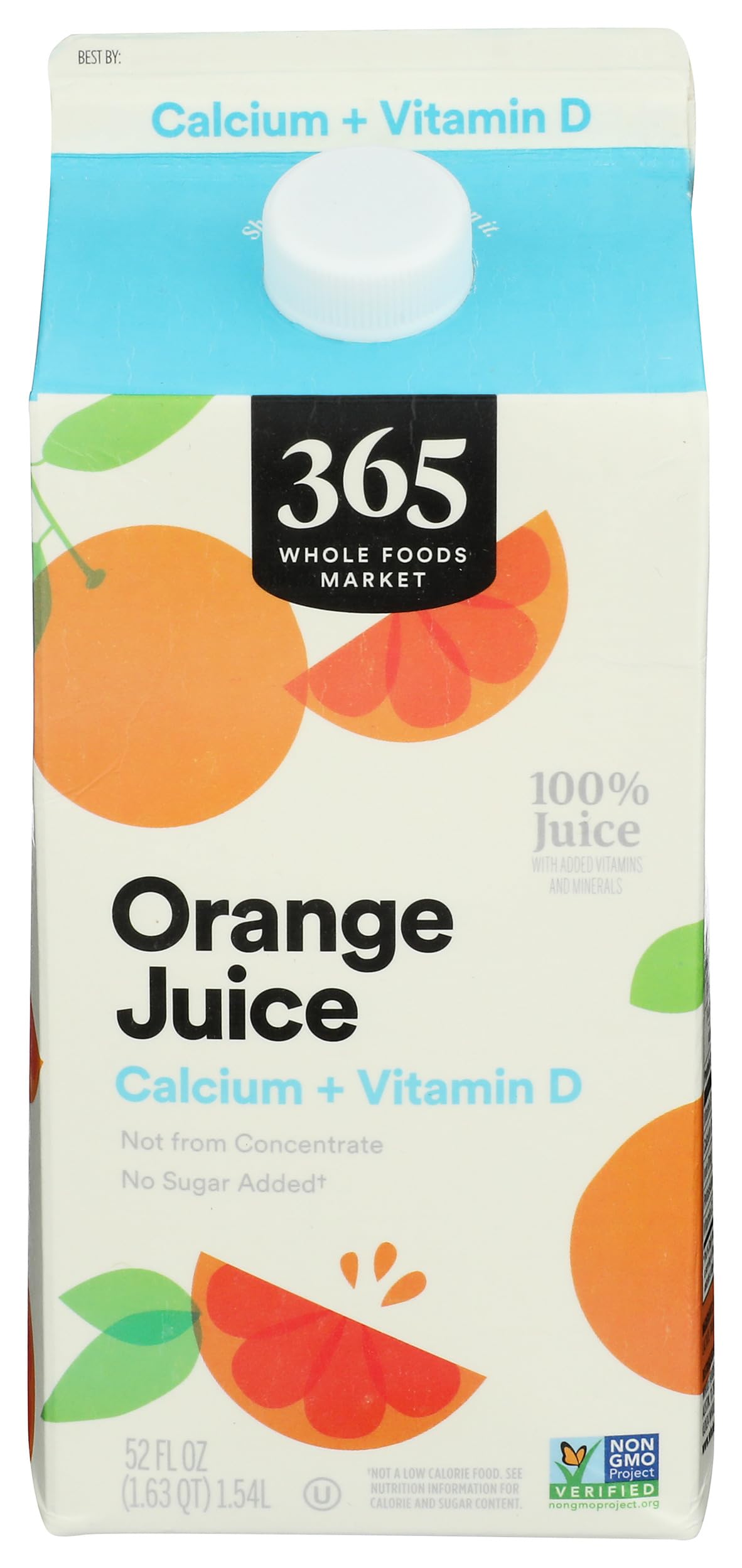 Orange Juice With Calcium And Vitamin D 52 Fl Oz 365 By Whole Foods Market