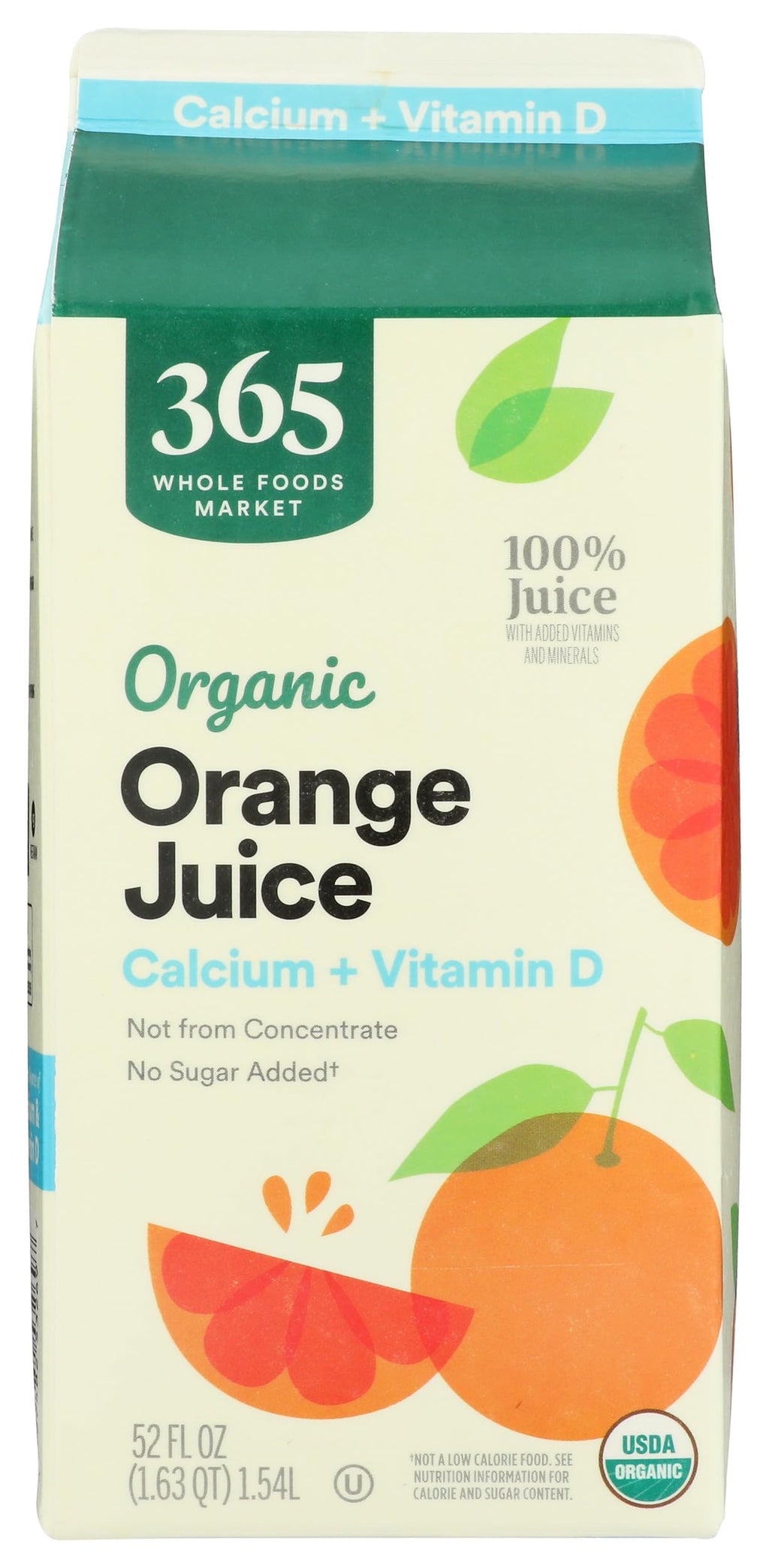 Organic Orange Juice With Calcium And Vitamin D 52 Fl Oz 365 By Whole Foods Market