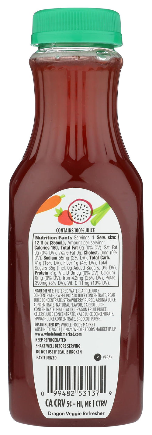Dragonfruit Veggie Blend 12 Fl Oz 365 By Whole Foods Market