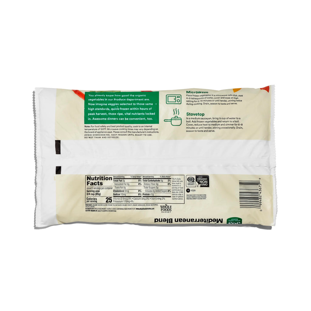 Organic Mediterranean Blend Vegetables 16 Oz 365 By Whole Foods Market