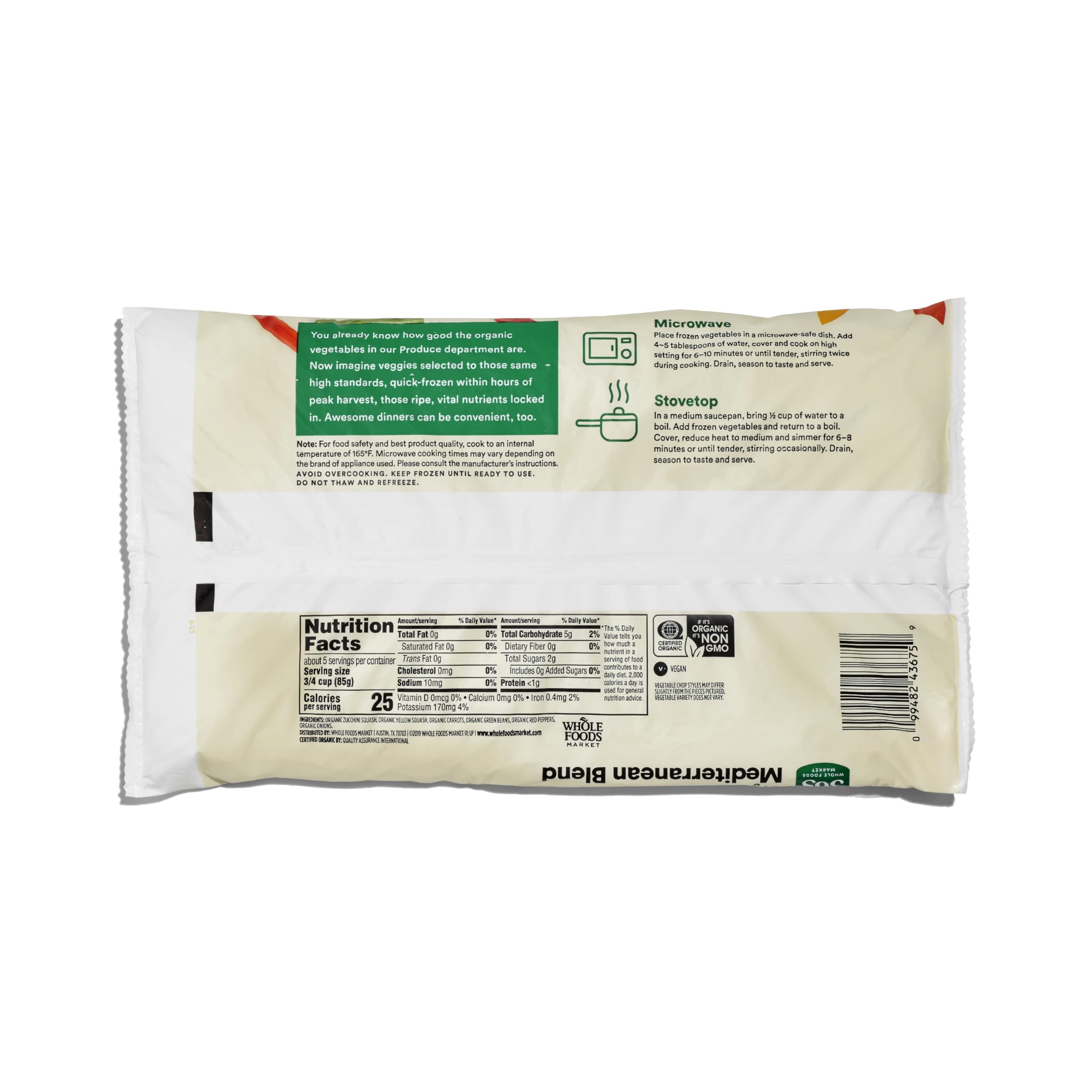 Organic Mediterranean Blend Vegetables 16 Oz 365 By Whole Foods Market