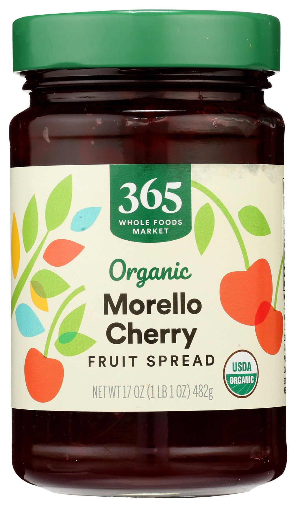 Organic Cherry Fruit Spread 17 Oz 365 By Whole Foods Market