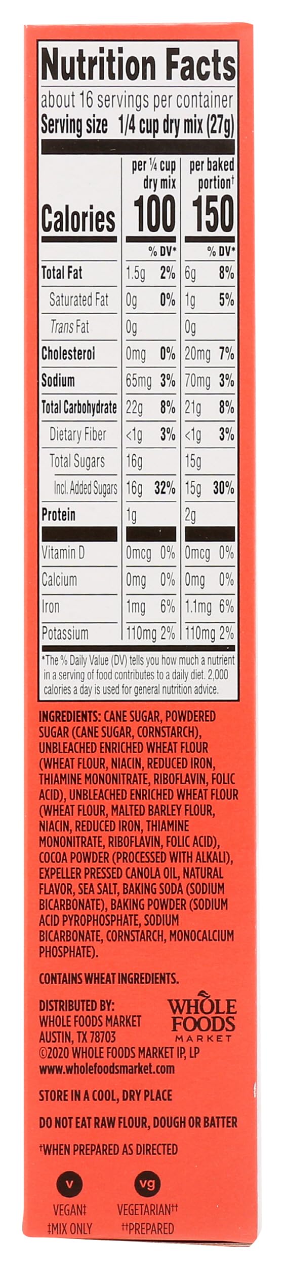 Chocolate Fudge Brownie Mix 15 Oz 365 By Whole Foods Market