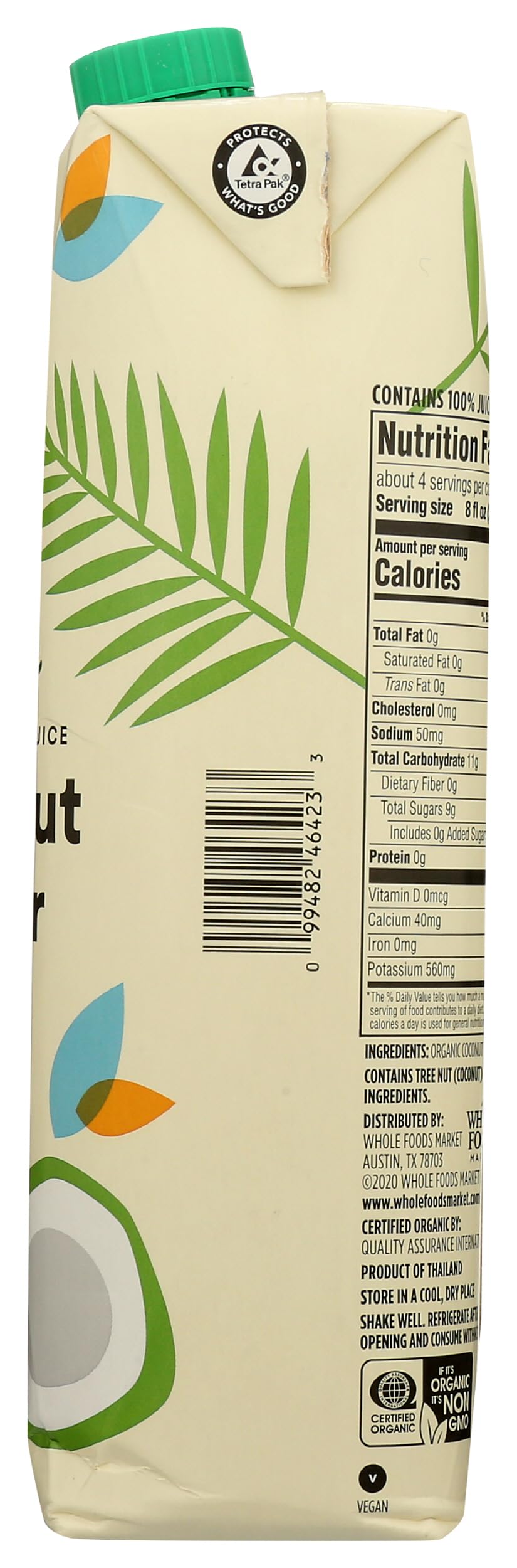 Organic Coconut Water 33.8 Fl Oz 1 Count 365 By Whole Foods Market