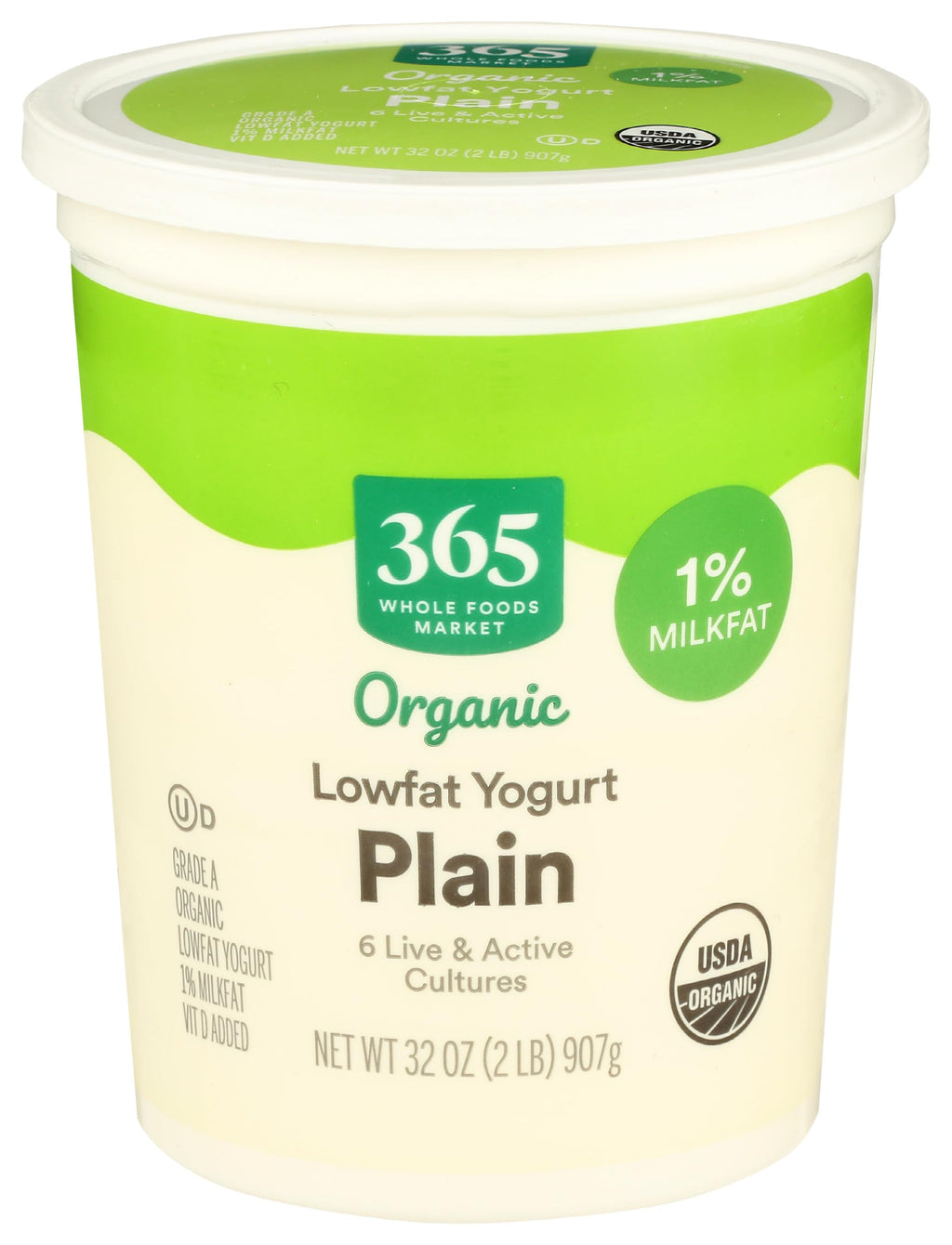 Organic Plain Low Fat Yogurt 32 Oz 365 By Whole Foods Market