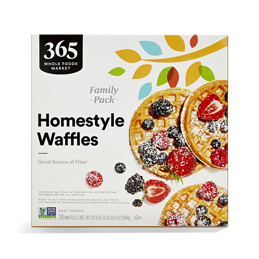 Homestyle Waffles Family Pack 31.9 Oz 365 By Whole Foods Market