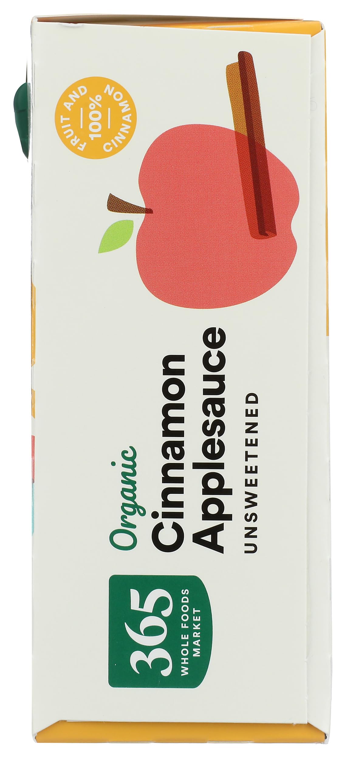Organic Cinnamon Applesauce Pouches Unsweetened 3.2 Oz 4 Ct 365 By Whole Foods Market