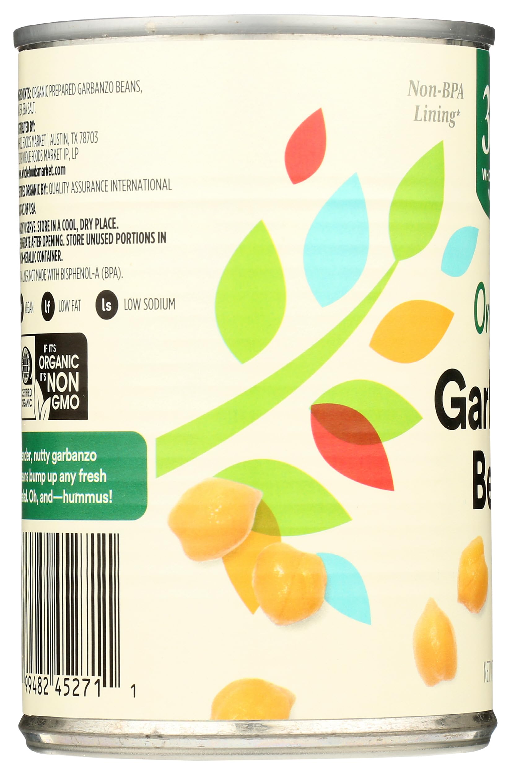 Organic Garbanzo Beans 15.5 Oz 365 By Whole Foods Market