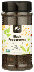 Whole Black Peppercorns 8.08 Oz 365 By Whole Foods Market