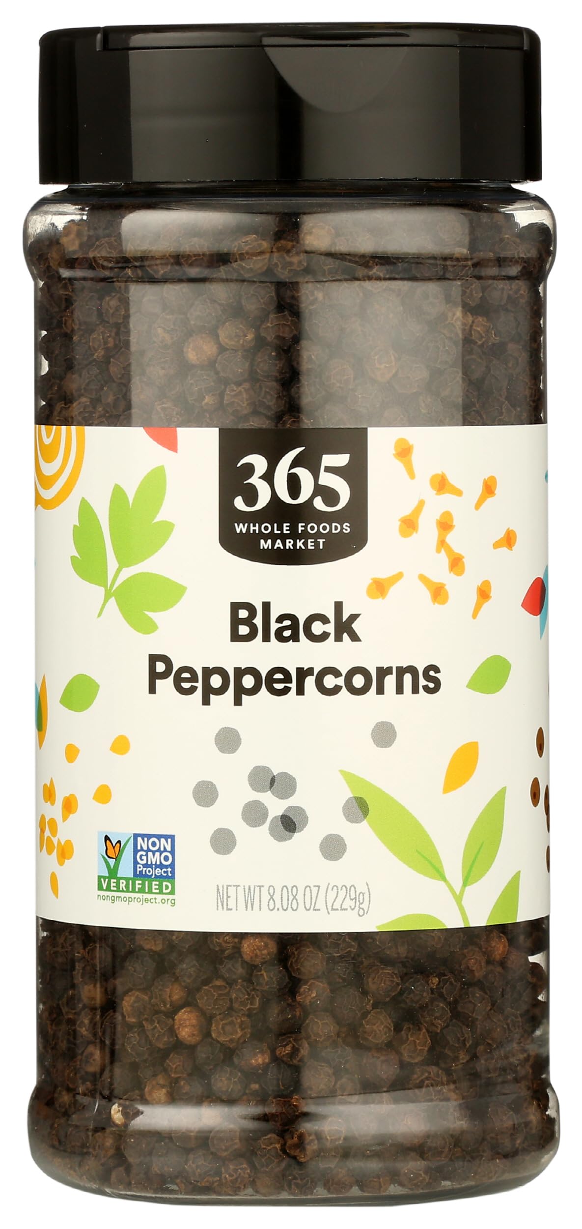 Whole Black Peppercorns 8.08 Oz 365 By Whole Foods Market