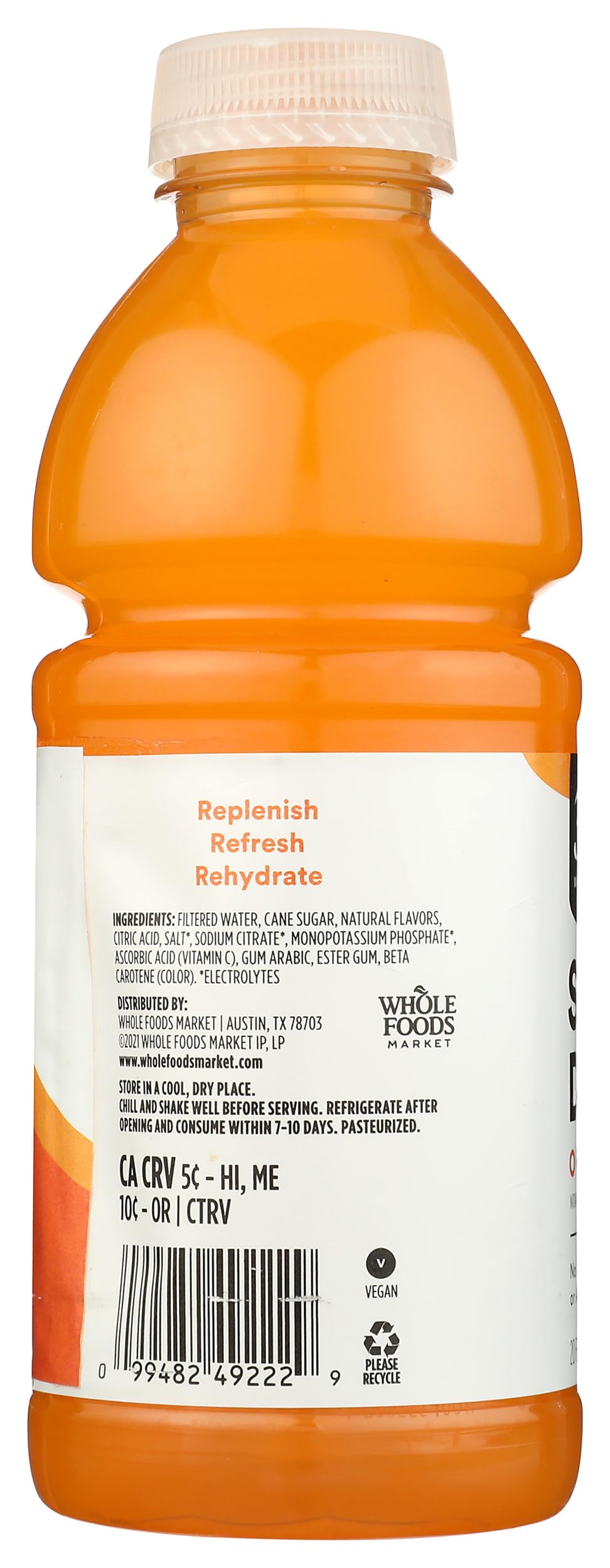 Sports Drink Orange 20 Fl Oz 365 By Whole Foods Market