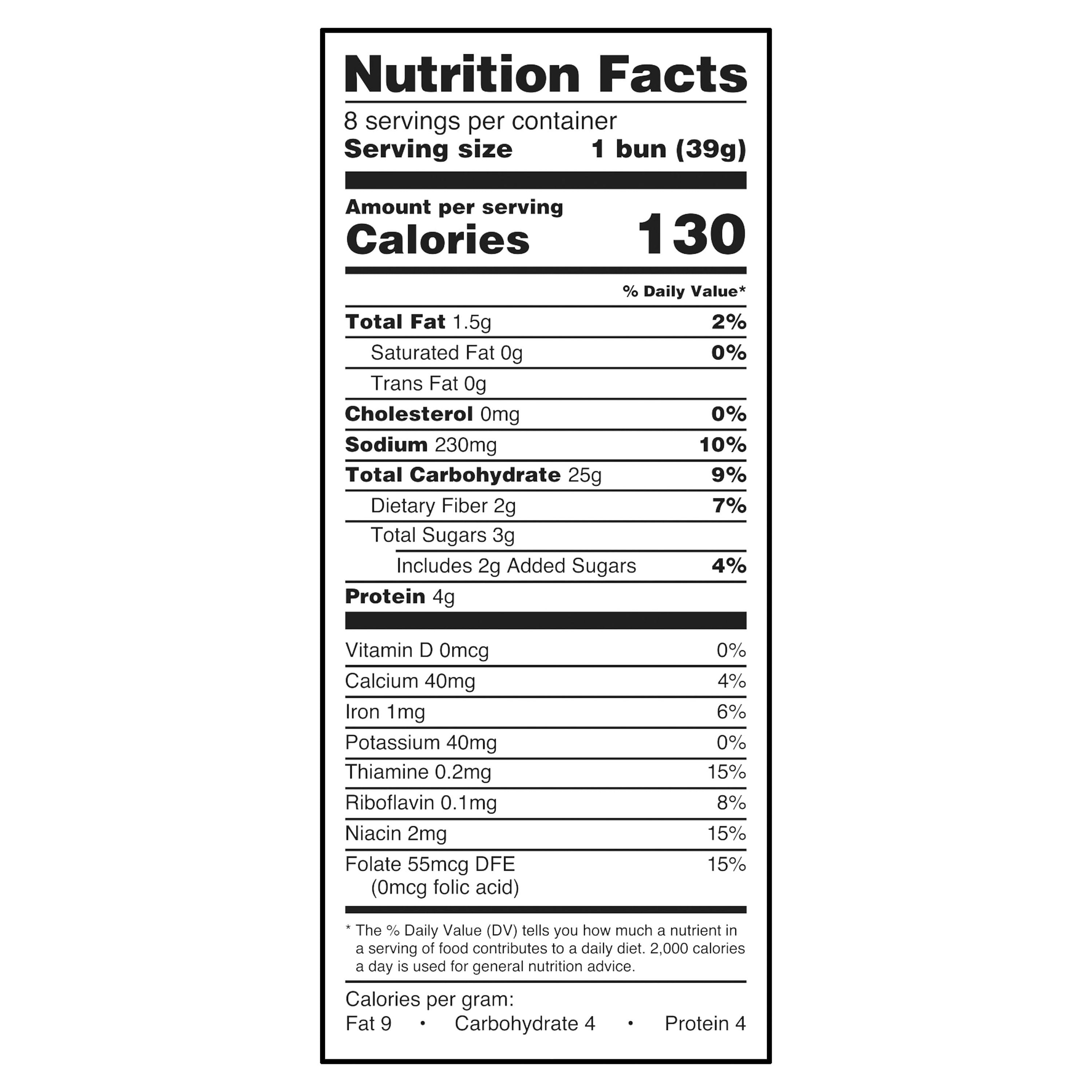 White Hamburger Buns 11 Oz 8 Count