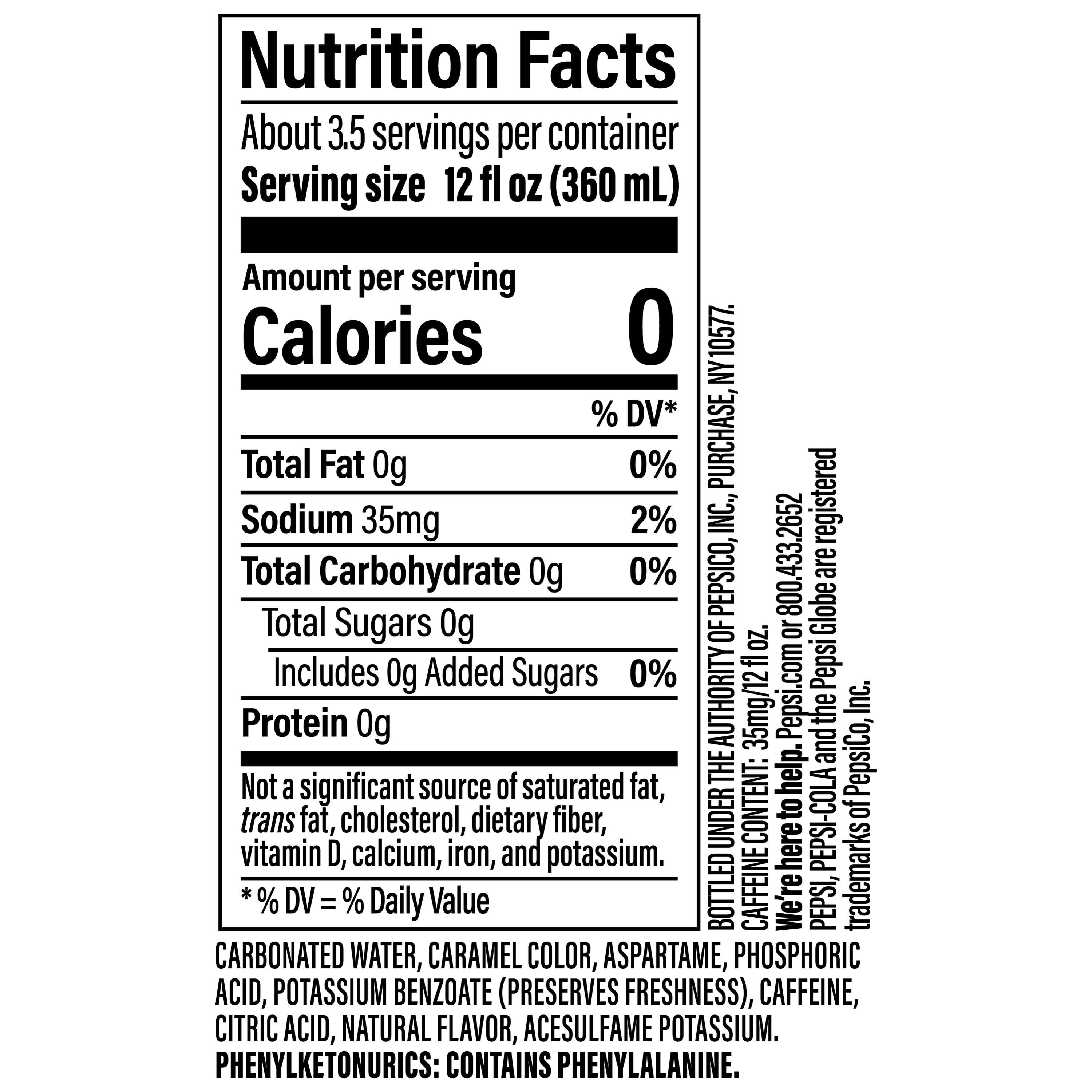 Diet Pepsi Cola Soda Pop Bottle 1.25 Liter