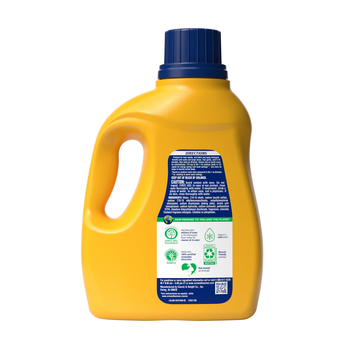 ARM & HAMMER Plus OxiClean Max Force Liquid Laundry Detergent Sparkling Clean 75 fl oz 50 Loads