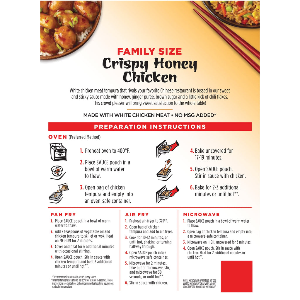 InnovAsian Cuisine Crispy Honey Chicken Frozen Meal 36 Oz