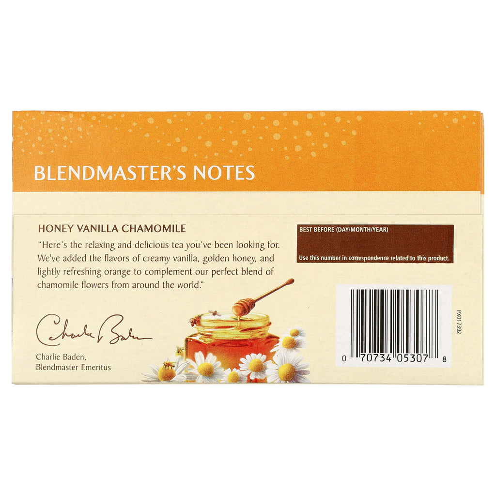 Celestial Seasonings Honey Vanilla Chamomile Caffeine-Free Herbal Tea Bags 1.7 oz 20 Count