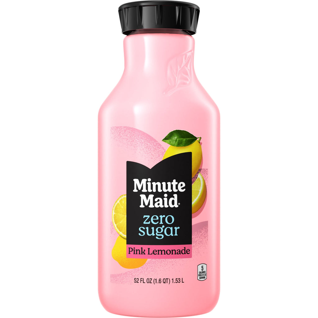 Minute Maid Zero Sugar Pink Lemonade 52 fl oz Bottle