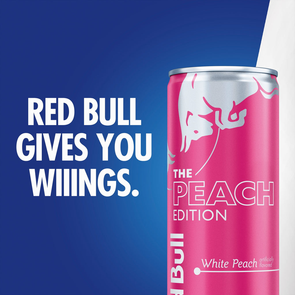 Red Bull Peach Edition Energy Drink 12 fl oz 4 Pack Cans