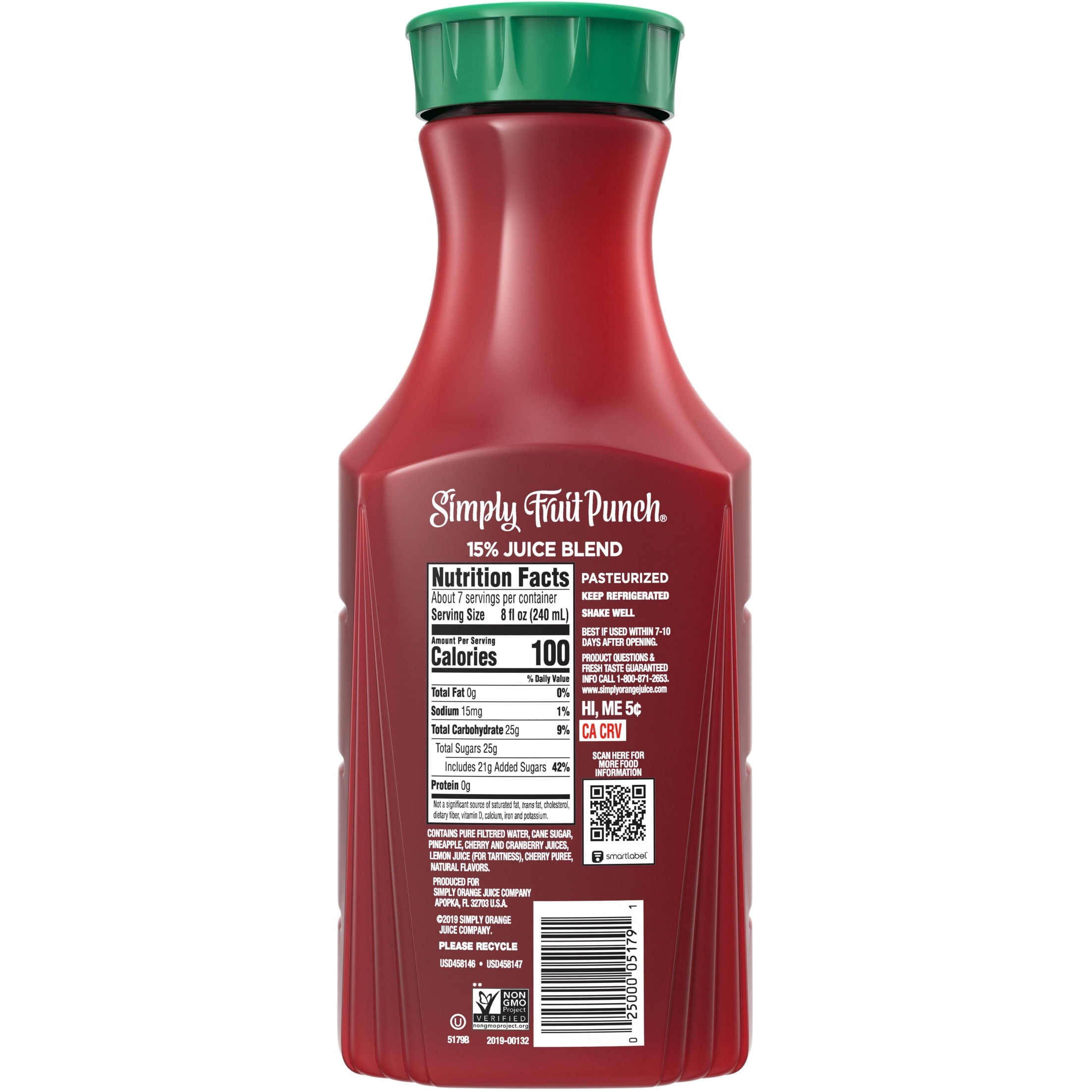Simply Fruit Punch Juice Drink 52 fl oz Bottle
