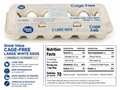 Great Value Cage-Free Large White Eggs, Grade A, 12 Count