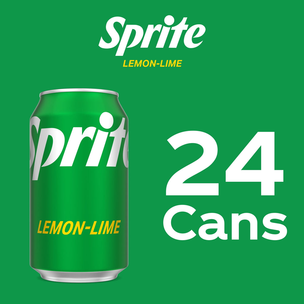 Sprite Lemon-Lime Caffeine Free Soda Pop Cans 12 Fl Oz 24 Pack