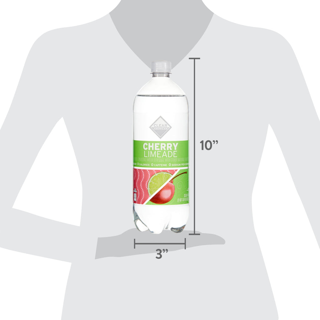 Clear American Cherry Limeade Sparkling Water 33.8 fl oz Single Bottle