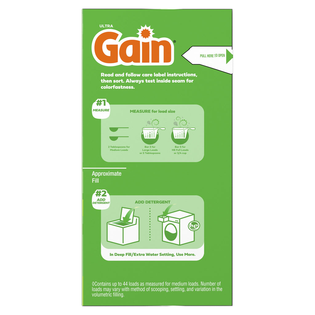 Gain Powder Laundry Detergent Original Scent 40 oz 44 Loads