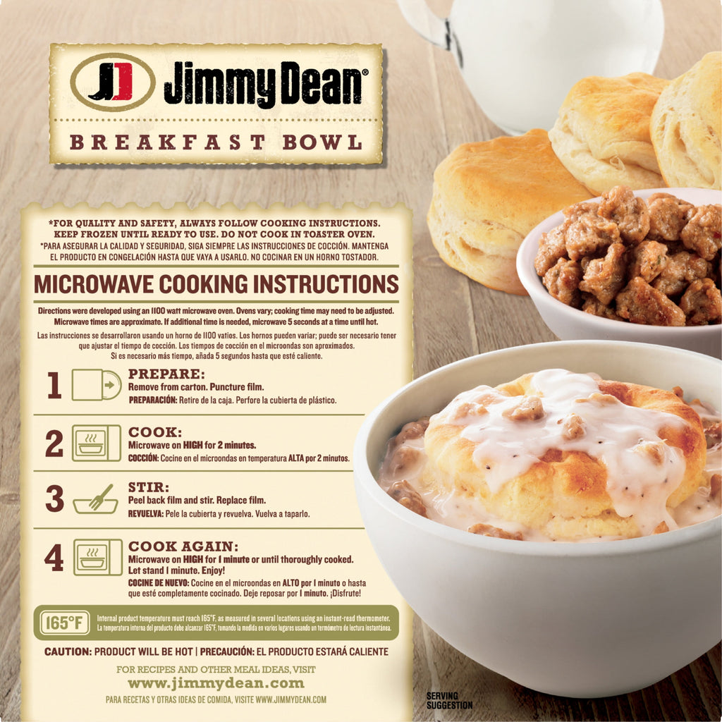 Jimmy Dean Biscuit & Sausage Gravy Breakfast Bowl Frozen 9 Oz