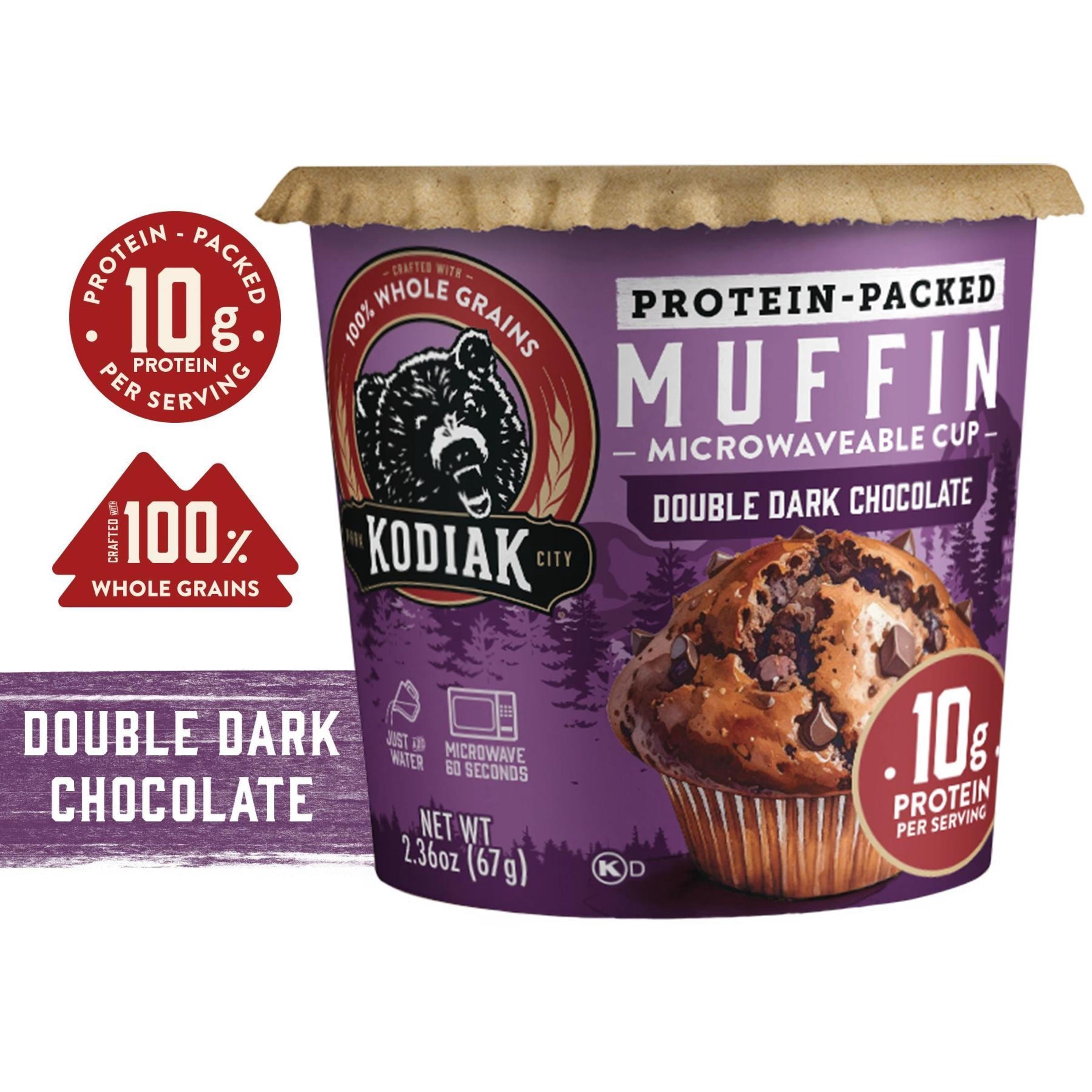 Double Dark Chocolate Muffin Power Cup 2.36 Oz Kodiak