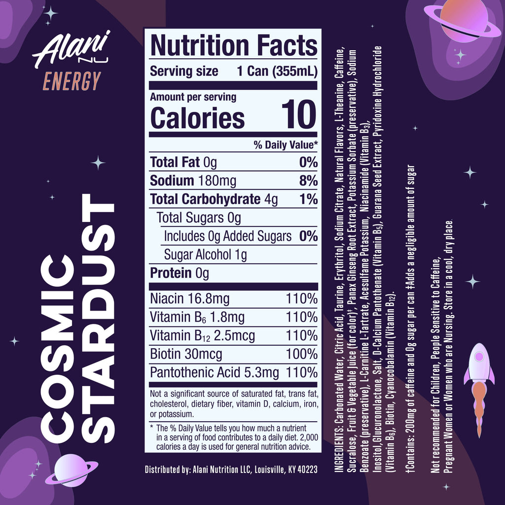 Alani Nu Cosmic Stardust Energy Drink 12 fl oz Single Can