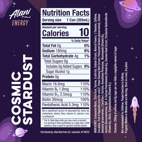 Alani Nu Cosmic Stardust Energy Drink 12 fl oz Single Can