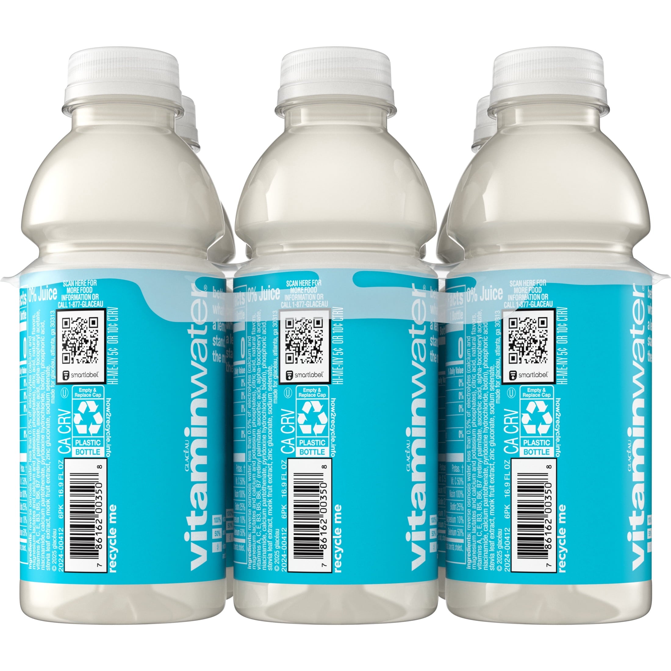 vitaminwater Zero Sugar Squeezed Lemonade Flavored Water Beverage 16.9 fl oz Bottles 6 Pack