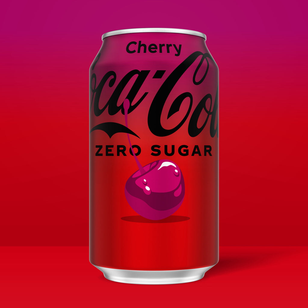 Zero Sugar Cherry Soda Pop Cans 12 Fl Oz 12 Pack Coca-Cola