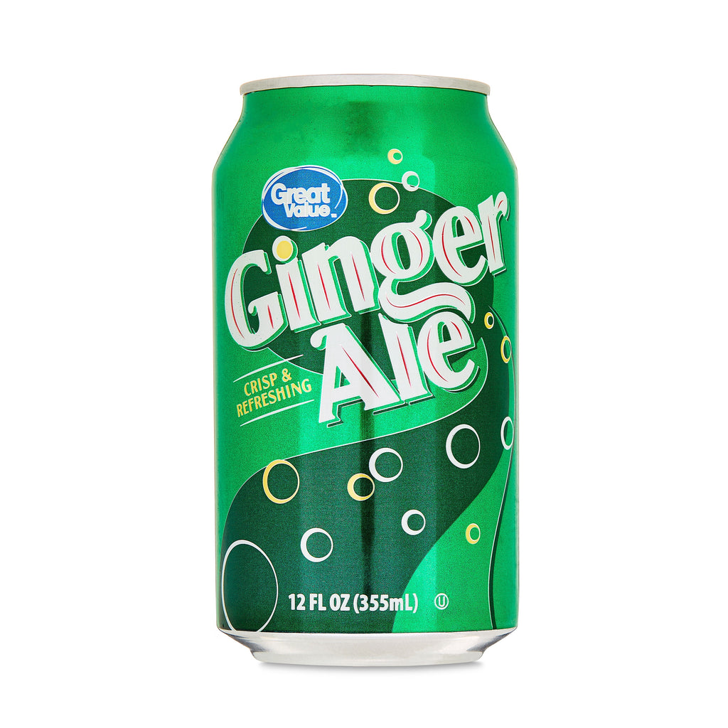 Great Value Caffeine Free Ginger Ale Soda Pop Cans 12 Fl Oz 12 Pack