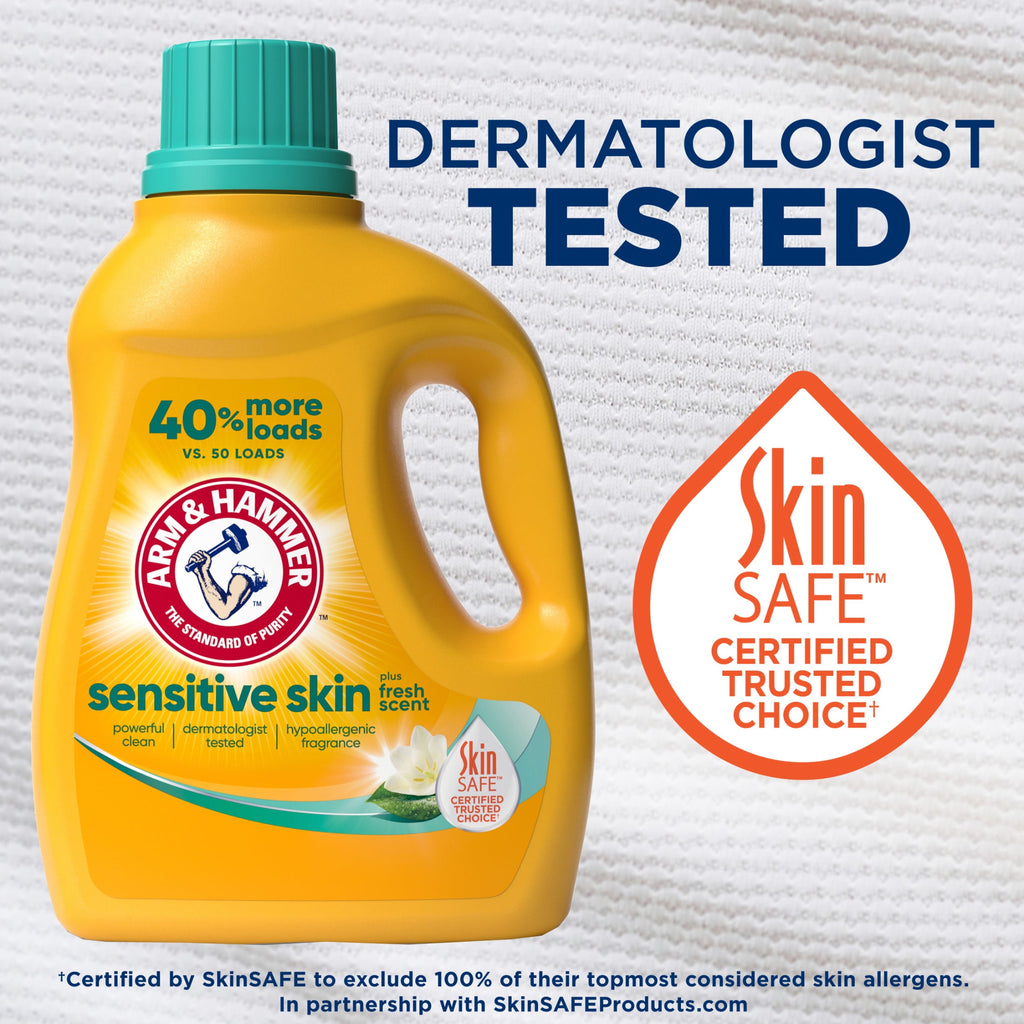 ARM & HAMMER Sensitive Skin Plus Fresh Scent Liquid Laundry Detergent 170 fl oz 170 Loads