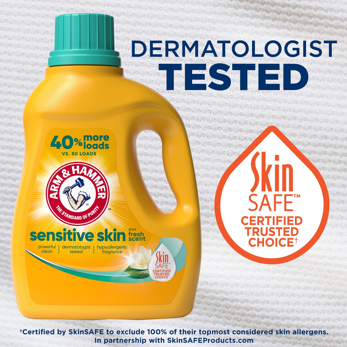 ARM & HAMMER Sensitive Skin Plus Fresh Scent Liquid Laundry Detergent 170 fl oz 170 Loads