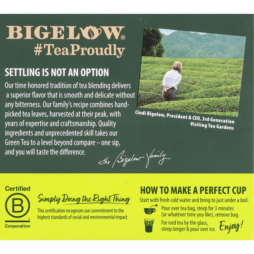 Bigelow Classic Naturally Caffeinated Green Tea Bags 40 Count