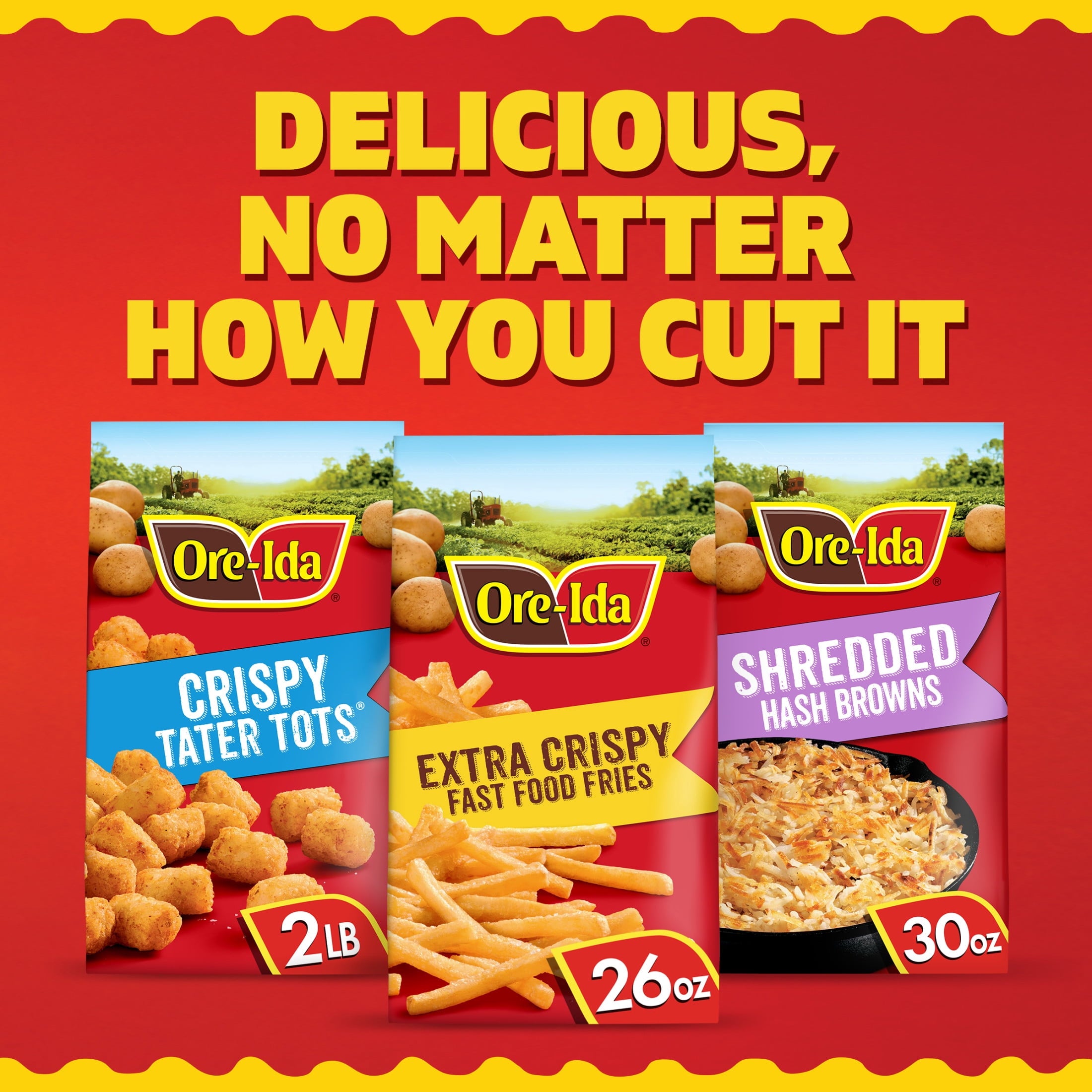 Ore-Ida Extra Crispy Fast Food Fries Frozen Potatoes 26 Oz