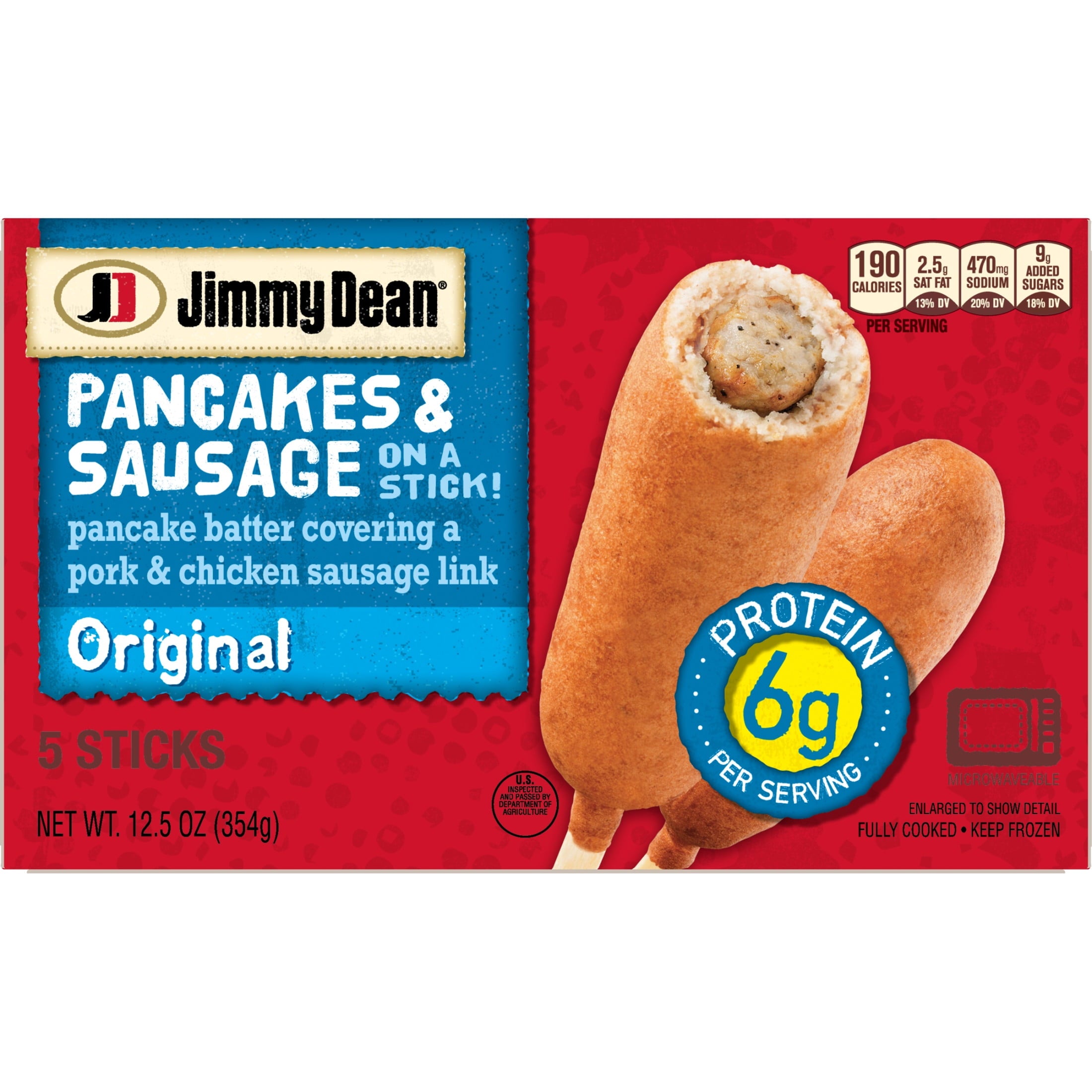 Jimmy Dean Pancake & Sausage on a Stick Frozen Breakfast 12.5 Oz 5 Count