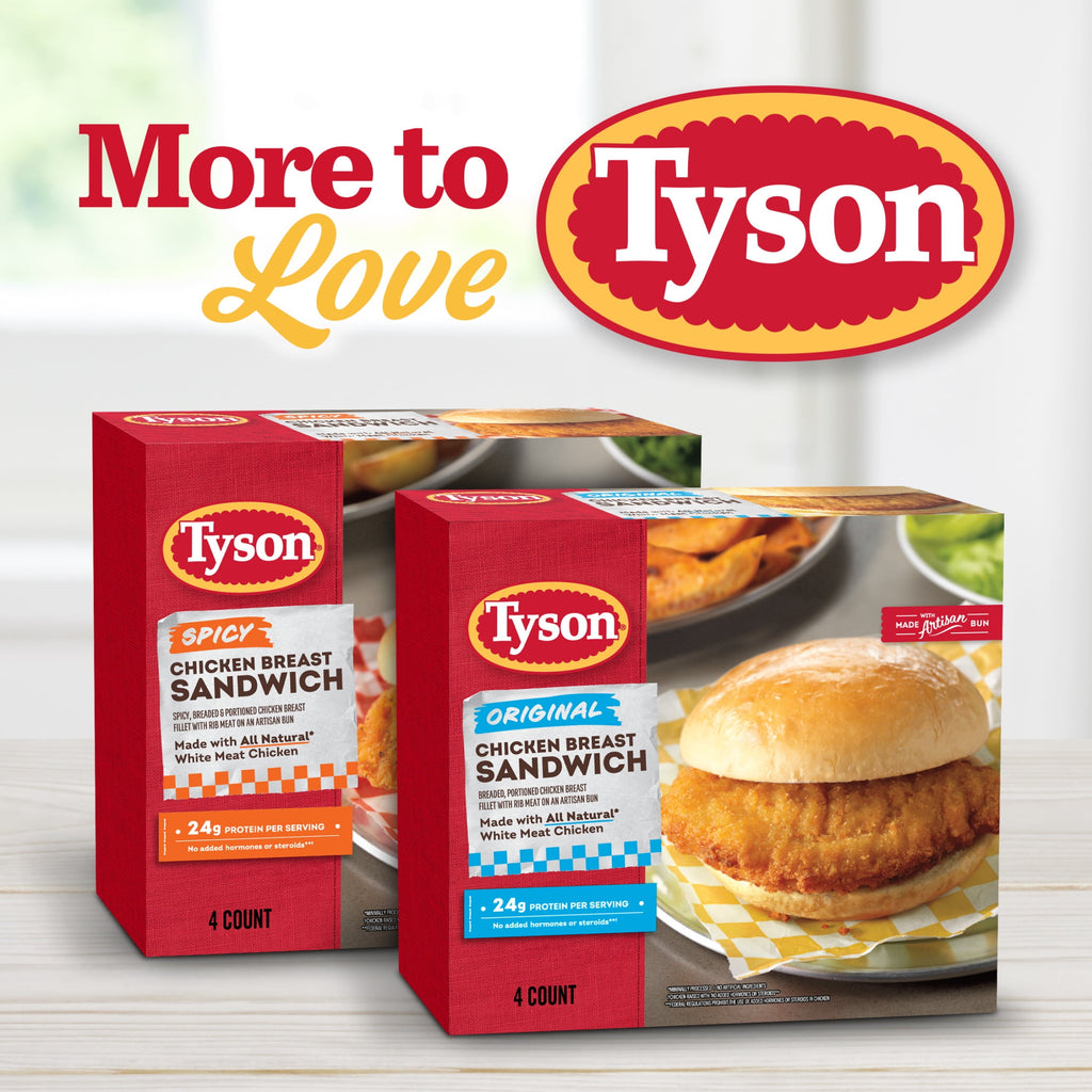 Tyson Original Frozen Chicken Breast Sandwich 24 Oz 4 Count
