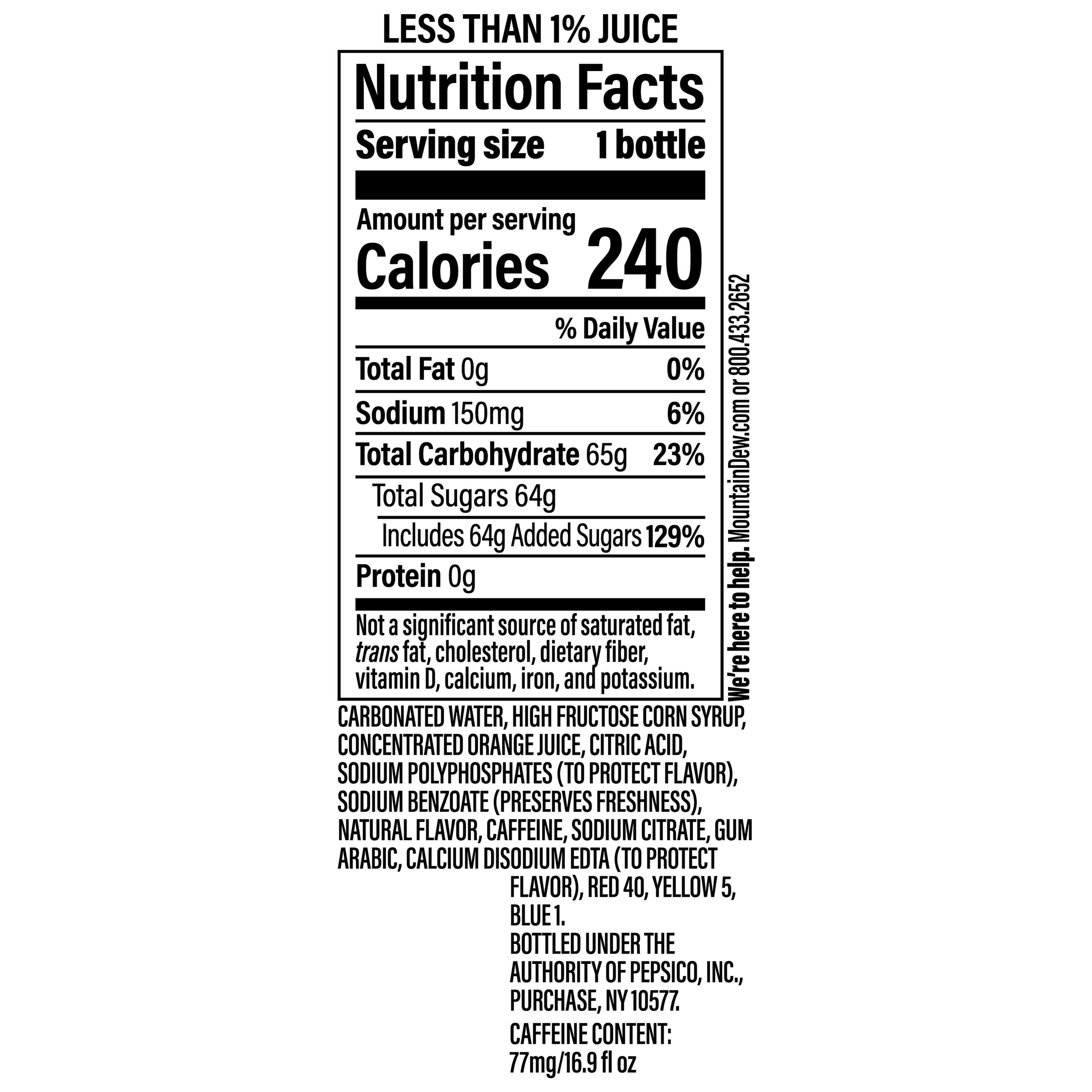 Mountain Dew Code Red Cherry Soda Pop Bottles 16.9 Fl Oz 6 Pack