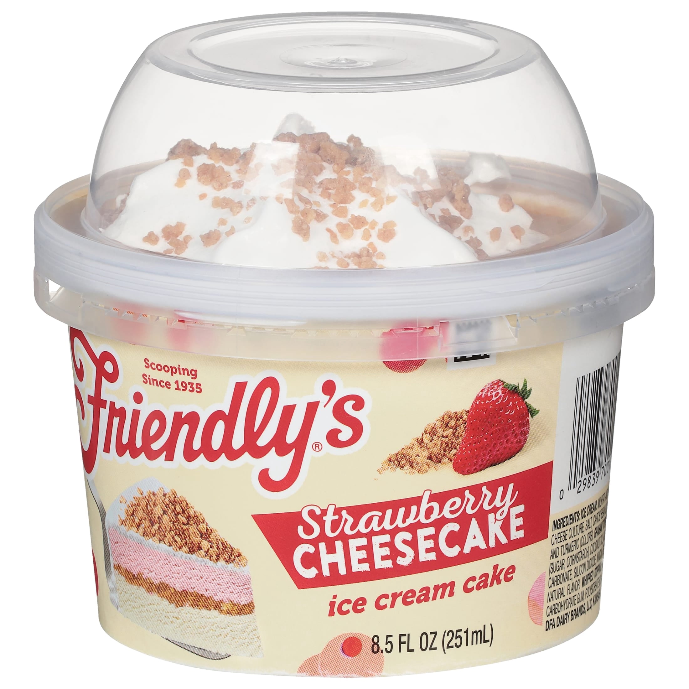 Strawberry Cheesecake Ice Cream Cake Singles 8.5 Fl Oz 1 Count Friendly's